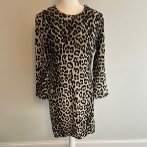 Kate Spade Leopard Print Long Sleeve Dress